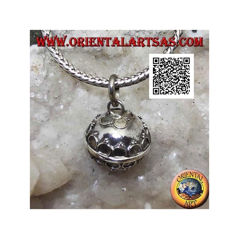 Pendentif en argent "Appel des Anges" avec cercles en relief (Ø 13mm.)