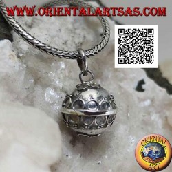 Colgante de plata "Call of the Angels" con círculos en relieve (Ø 13mm.)