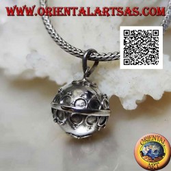 Colgante de plata "Call of the Angels" con círculos en relieve (Ø 13mm.)