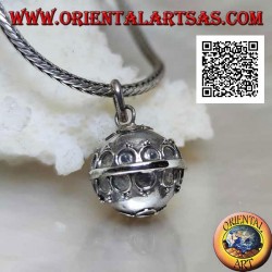 Colgante de plata "Call of the Angels" con círculos en relieve (Ø 13mm.)