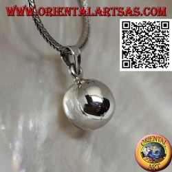 Simple and smooth silver "Call of the Angels" pendant (Ø 14mm.)