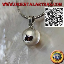 Colgante de plata sencillo y liso "La Llamada de los Ángeles" (Ø 14 mm.)