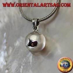 Colgante de plata sencillo y liso "La Llamada de los Ángeles" (Ø 14 mm.)