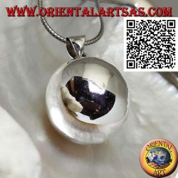 Simple and smooth silver "Call of the Angels" pendant (Ø 28  mm.)