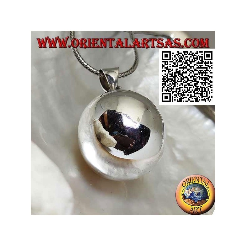 Pendentif "Call of the Angels" en argent simple et lisse (Ø mm. 28 mm.)