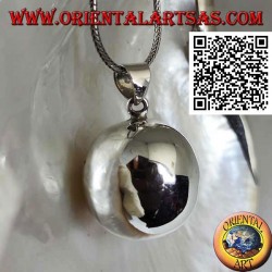 Simple and smooth silver "Call of the Angels" pendant (Ø 28  mm.)