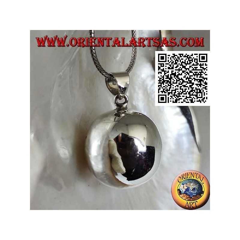 Pendentif "Call of the Angels" en argent simple et lisse (Ø mm. 28 mm.)