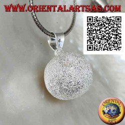 Sandblasted "Call of the Angels" silver pendant (Ø 20 mm.)