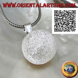 Sandblasted "Call of the Angels" silver pendant (Ø 20 mm.)