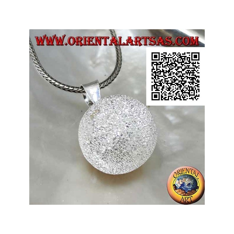 Pendentif en argent sablé "L'Appel des Anges" (Ø 20 mm.)