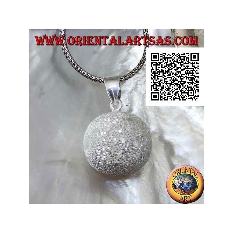 Pendentif en argent sablé "L'Appel des Anges" (Ø 20 mm.)