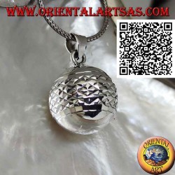 Silberanhänger "Call of the Angels" mit horizontaler Diamantverarbeitung (Ø 21 mm)