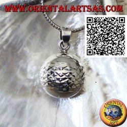 Silberanhänger "Call of the Angels" mit horizontaler Diamantverarbeitung (Ø 21 mm)