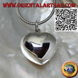Heart-shaped "call of the angels" silver pendant