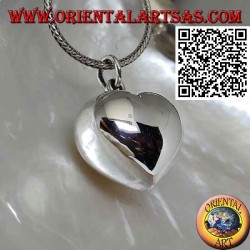 Pendentif en argent "Appel des anges" en forme de coeur