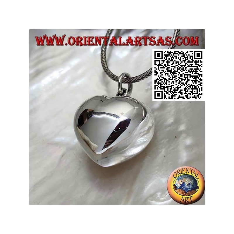 Ciondolo in argento "Chiama Angeli" a forma di cuore