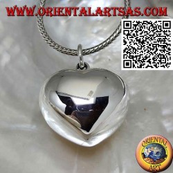 Pendentif en argent "Appel des anges" en forme de coeur
