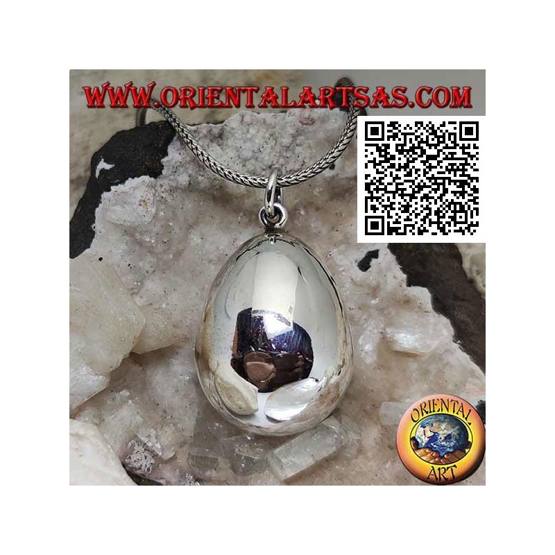 Pendant in silver "call of the angels" in the shape of an egg