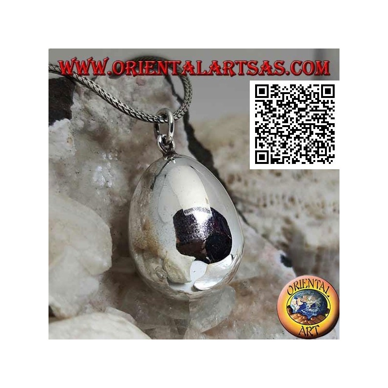 Pendant in silver "call of the angels" in the shape of an egg