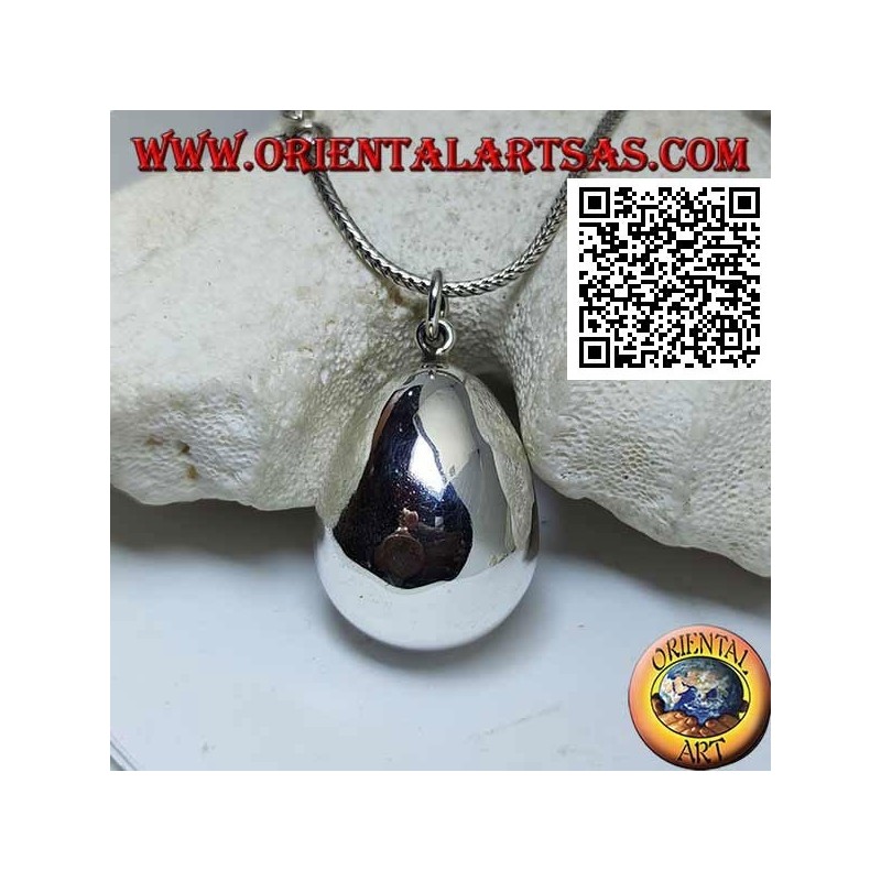 Pendant in silver "call of the angels" in the shape of an egg