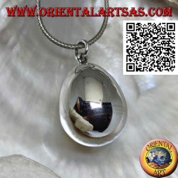 Pendentif en argent "Appel des anges" en forme d'oeuf