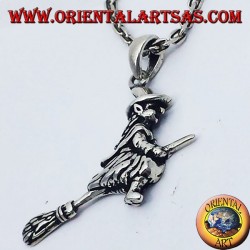 silver pendant witch