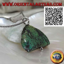 Antique Tibetan turquoise pendant with silver hook