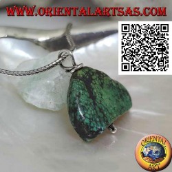 Antique Tibetan turquoise pendant with silver hook