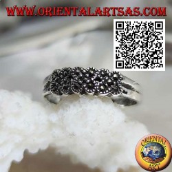 Anillo de plata con tres cruces de marcasita