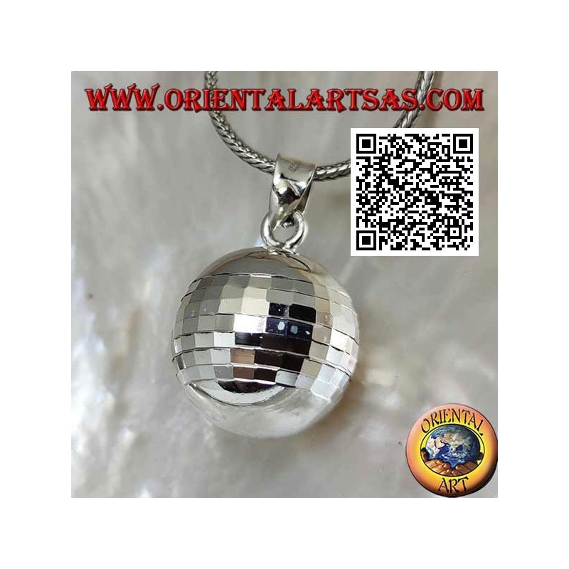 Pendentif en argent "Call of the Angels" avec des carrés spéculaires (Ø 20 mm.)