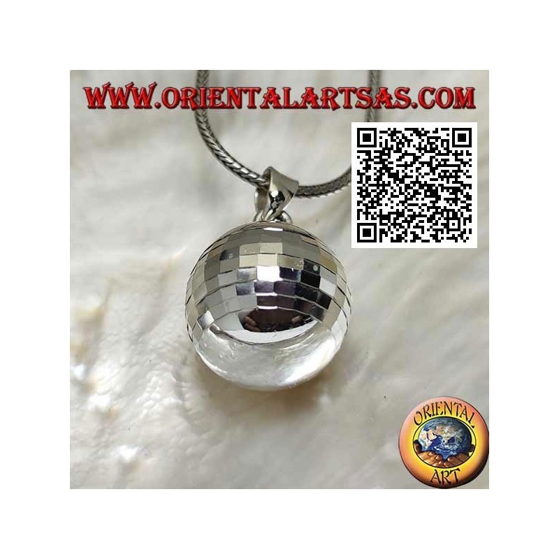 Pendentif en argent "Call of the Angels" avec des carrés spéculaires (Ø 20 mm.)