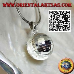 Silver pendant "Call of the Angels" with specular squares (Ø 20 mm.)