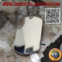 Silberner Medaillenanhänger im Militärstil, beidseitig glatt (Gravur auf Anfrage)