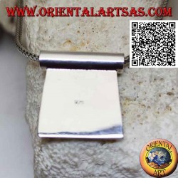 Colgante de plata con concha de paua (abulón) sobre marco de alambre liso y gancho tubular