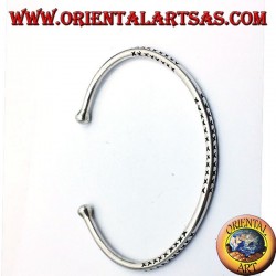 solid round bracelet handmade silver