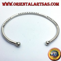 solid round bracelet handmade silver