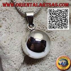Pendentif "Call of the Angels" en argent simple et lisse (Ø 16mm.)