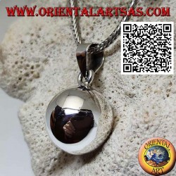 Pendentif "Call of the Angels" en argent simple et lisse (Ø 16mm.)