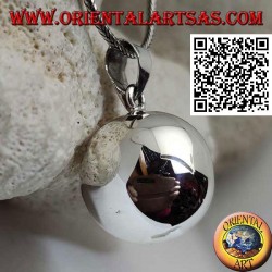 Colgante de plata sencillo y liso "Call of the Angels" (Ø 23mm.)