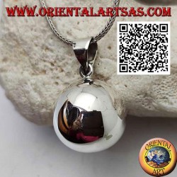 Colgante de plata sencillo y liso "Call of the Angels" (Ø 23mm.)