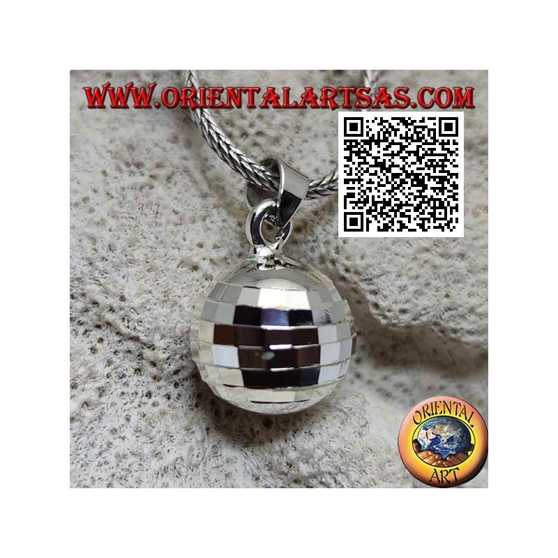 Silver pendant "Call of the Angels" with specular squares (Ø 14 mm.)