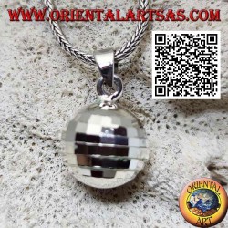 Colgante de plata "Llamada de los Ángeles" con cuadrados especulares (Ø 14 mm.)