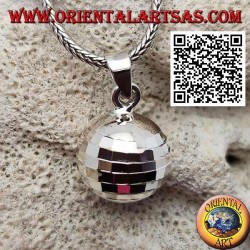 Pendentif en argent "Call of the Angels" avec des carrés spéculaires (Ø 14 mm.)