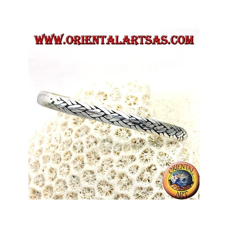 bangle with braided handmade silver