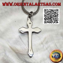 Silver pendant representing the crucifixion of Jesus Christ on an orthodox cross