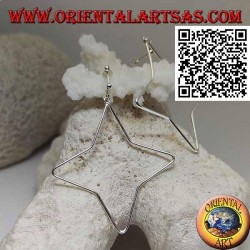 Silberne Ohrringe mit 4-spitzem Sternanhänger