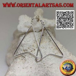 Boucles d'oreilles lobe en argent avec fil en forme de pendentif pointe de flèche