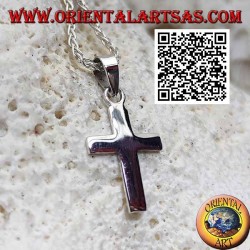 Silver flat and smooth Christian Latin cross pendant(16*11)