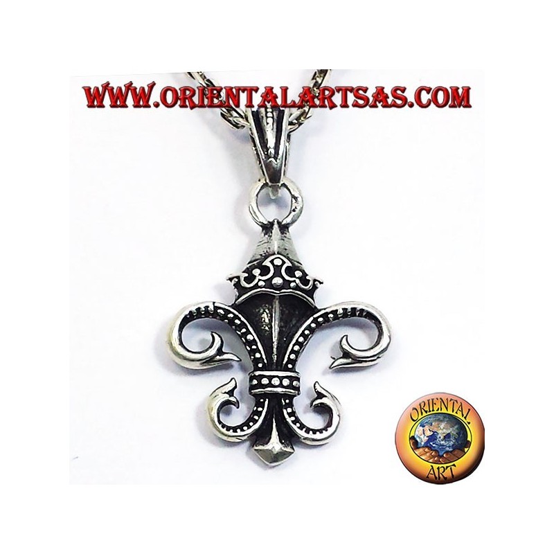 Anhänger Lilie (Heraldik) Doppelseitiges Silber