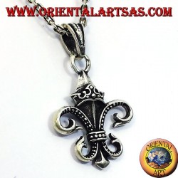 Lily Pendant (de héraldiques) Argent double face